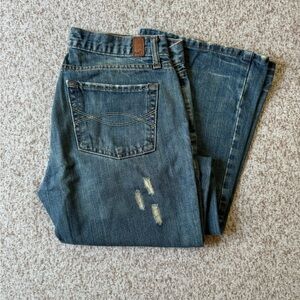 Abercrombie Distressed Bootcut Stretch Jeans